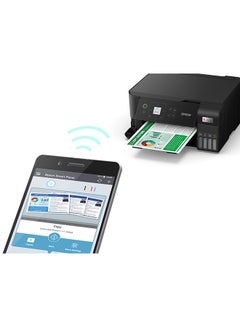 إبسون طابعة EcoTank L3560 Home Ink Tank، طابعة ملونة عالية السرعة مقاس A4 3 في 1 مزودة بتقنية Wi-Fi Direct، وطابعة صور، مع اتصال بالتطبيقات الذكية، أسود  - Image 5