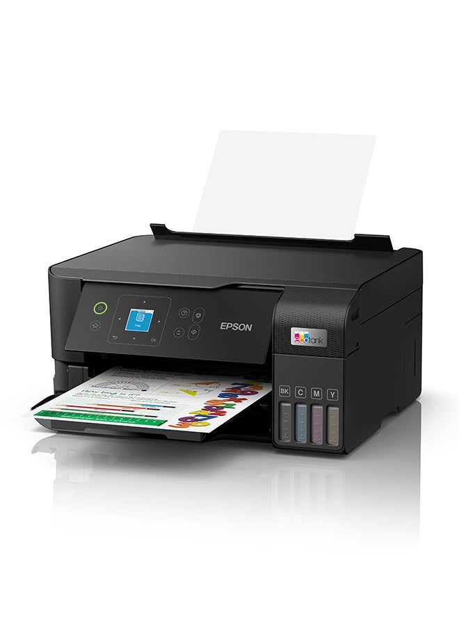 إبسون - طابعة EcoTank L3560 Home Ink Tank، طابعة ملونة عالية السرعة مقاس A4 3 في 1 مزودة بتقنية Wi-Fi Direct، وطابعة صور، مع اتصال بالتطبيقات الذكية، أسود - Image 1