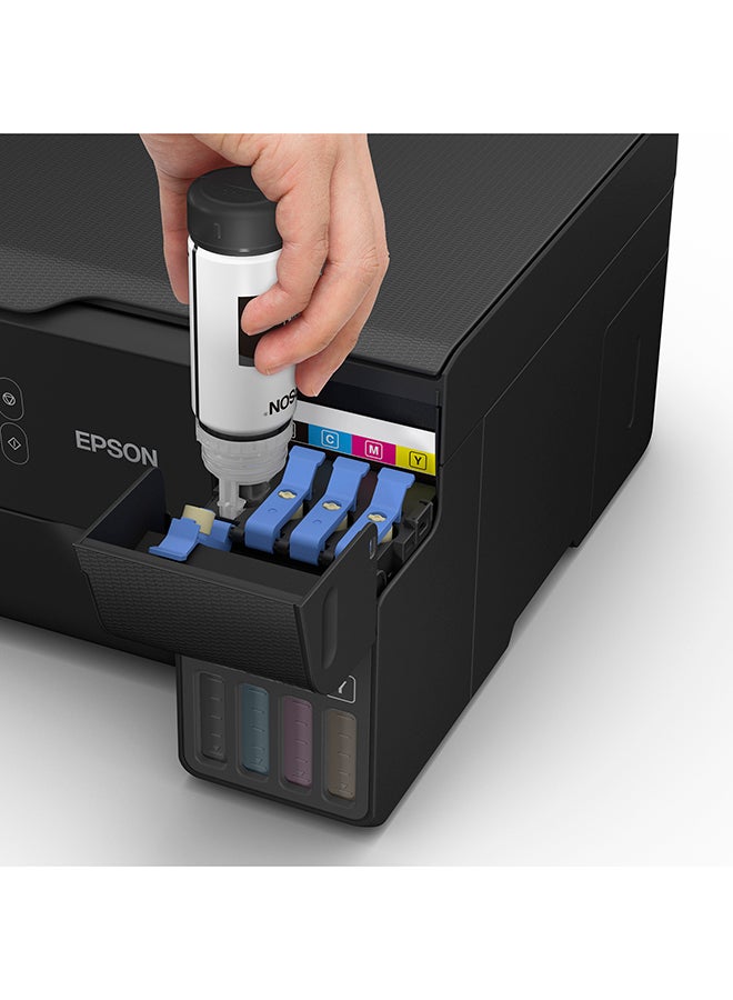 إبسون - طابعة EcoTank L3560 Home Ink Tank، طابعة ملونة عالية السرعة مقاس A4 3 في 1 مزودة بتقنية Wi-Fi Direct، وطابعة صور، مع اتصال بالتطبيقات الذكية، أسود - Image 1