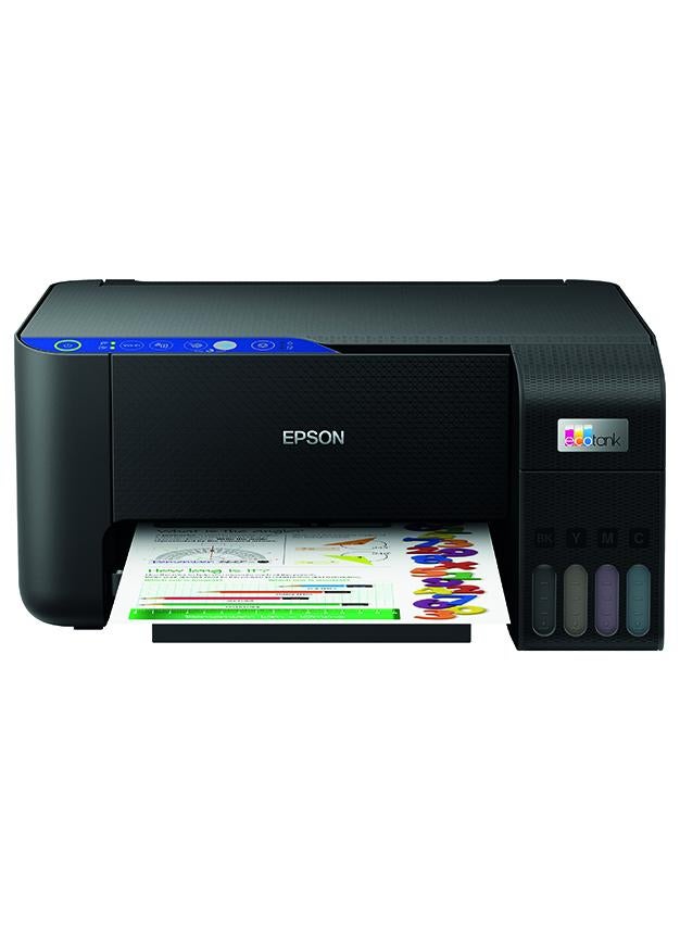 إبسون طابعة EcoTank L3252 Home خزان الحبر مقاس A4، ملونة، طابعة 3 في 1 مع اتصال WiFi وتطبيق SmartPanel - Image 1