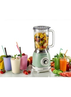 Ariete Vintage Green Blender 1.5L. Glss Cup 4 Stainless Steel Blades 4 Speeds + Pulse Function Removable Cap For Adding Ingredients 1000 W 583 Green  - Image 2