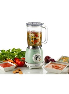 Ariete Vintage Green Blender 1.5L. Glss Cup 4 Stainless Steel Blades 4 Speeds + Pulse Function Removable Cap For Adding Ingredients 1000 W 583 Green  - Image 4