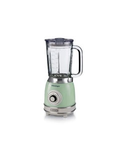 Ariete Vintage Green Blender 1.5L. Glss Cup 4 Stainless Steel Blades 4 Speeds + Pulse Function Removable Cap For Adding Ingredients 1000 W 583 Green  - Image 1