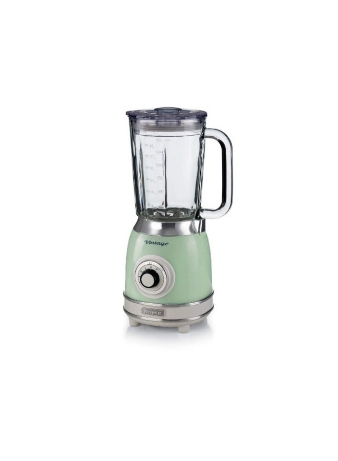 Ariete - Vintage Green Blender 1.5L. Glss Cup 4 Stainless Steel Blades 4 Speeds + Pulse Function Removable Cap For Adding Ingredients 1000 W 583 Green - Image 1