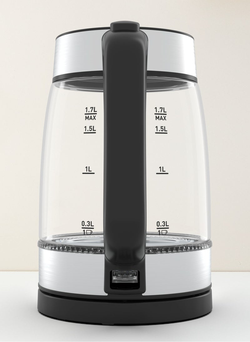 Tefal - Kettle |  Glass Electric Kettle | Concealed Heating Element | Cordless 360° Design | Removable Anti-Scale Filter | Precision Spout | Easy-Viewing Water Level | Assisted Lid Opening | 2 Years Warranty 1.7 L 2200 W KI700827 Clear - Image 1