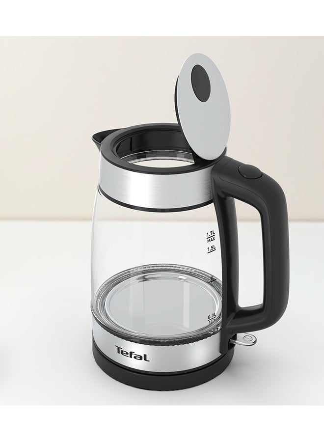 Tefal - Kettle |  Glass Electric Kettle | Concealed Heating Element | Cordless 360° Design | Removable Anti-Scale Filter | Precision Spout | Easy-Viewing Water Level | Assisted Lid Opening | 2 Years Warranty 1.7 L 2200 W KI700827 Clear - Image 1
