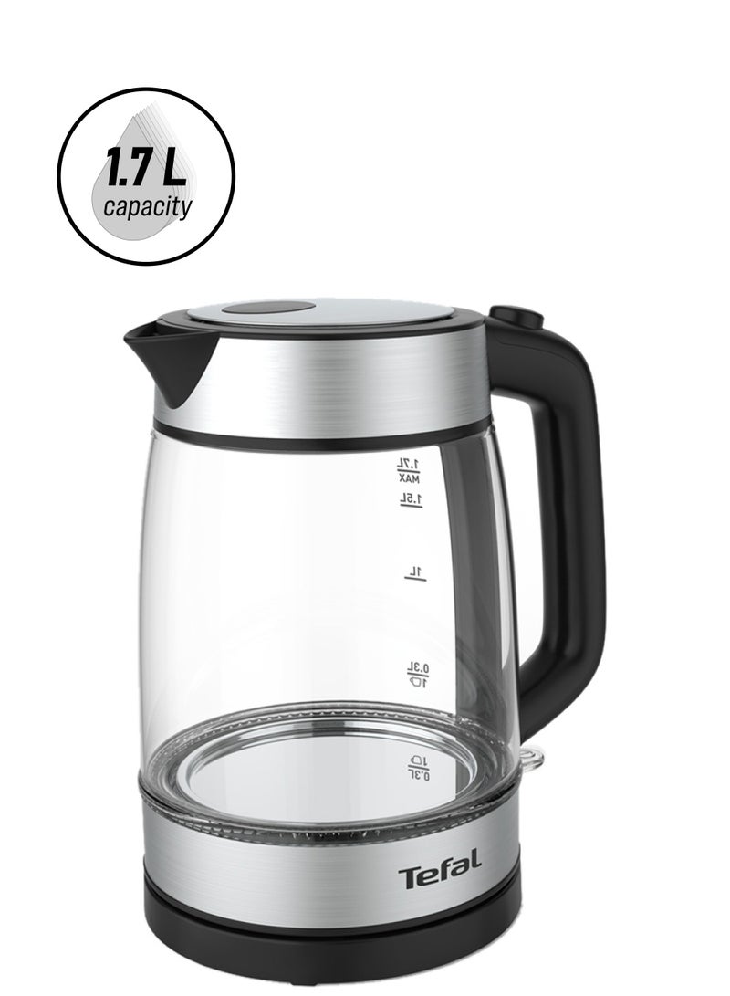 Tefal - Kettle |  Glass Electric Kettle | Concealed Heating Element | Cordless 360° Design | Removable Anti-Scale Filter | Precision Spout | Easy-Viewing Water Level | Assisted Lid Opening | 2 Years Warranty 1.7 L 2200 W KI700827 Clear - Image 1