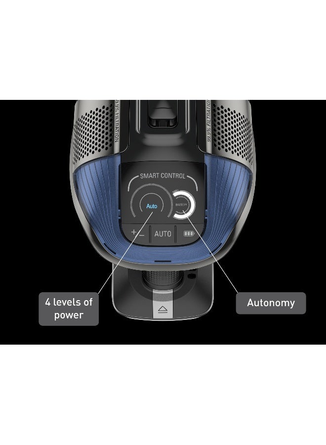 تيفال مكنسة كهربائية | مكنسة كهربائية اكس فورس فليكس 12.60 لاسلكية | موديل أكوا | بطارية طويلة الأمد تصل إلى 45 دقيقة | 2 في 1 المسح والكنس | نظام الأنبوب المرن | ضمان لمدة عامين 150 وات TY98C0HO أزرق - Image 4