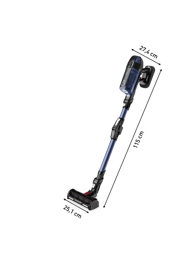 تيفال مكنسة كهربائية | مكنسة كهربائية اكس فورس فليكس 12.60 لاسلكية | موديل أكوا | بطارية طويلة الأمد تصل إلى 45 دقيقة | 2 في 1 المسح والكنس | نظام الأنبوب المرن | ضمان لمدة عامين 150 وات TY98C0HO أزرق - Image 5