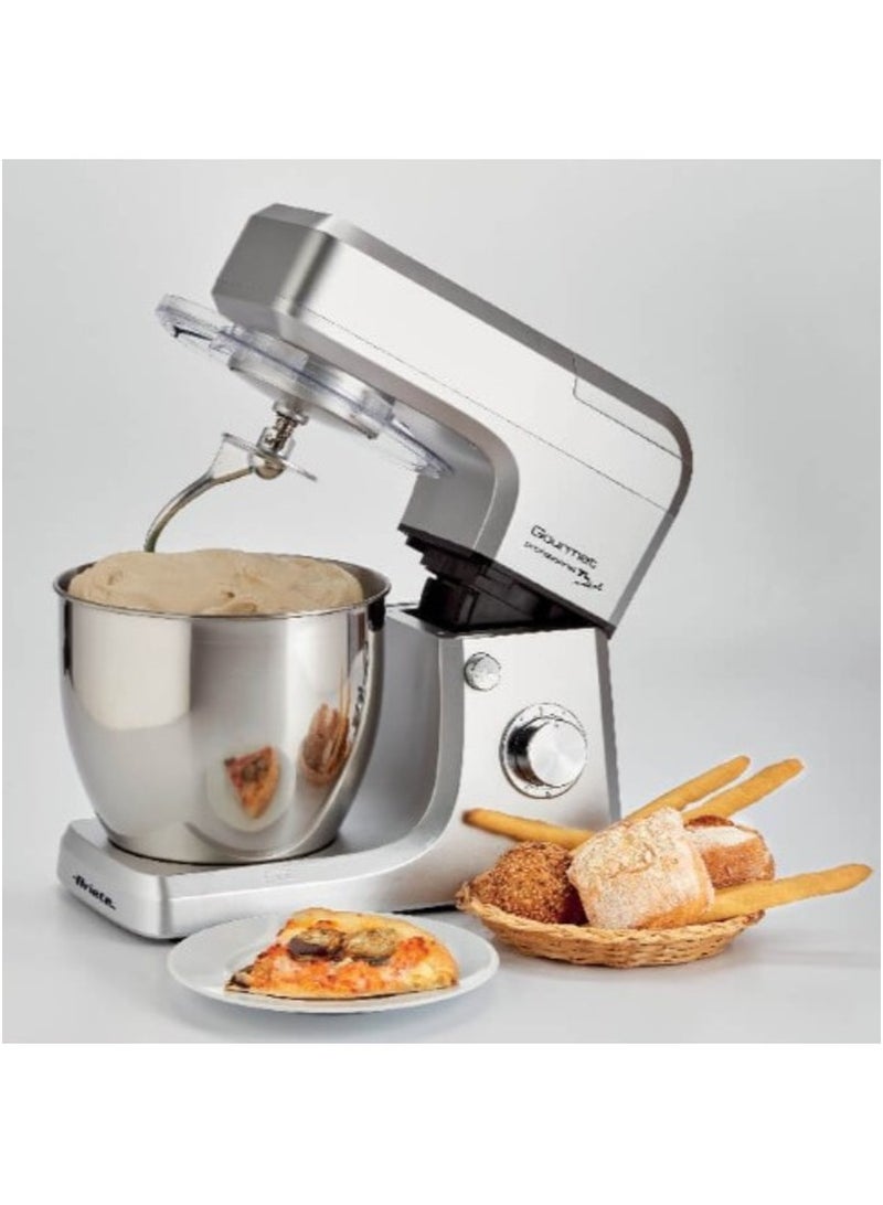 Ariete Kitchen Machine Pastamatic Gourmet 1598/1 . 6 Speeds + Pulse 7 Liter Mixer +1.5 L Glass Cup Blender  Accessories Whisk For Whipping  Hook For Mixing And Kneading 1000 W 1598 Silver - Image 3