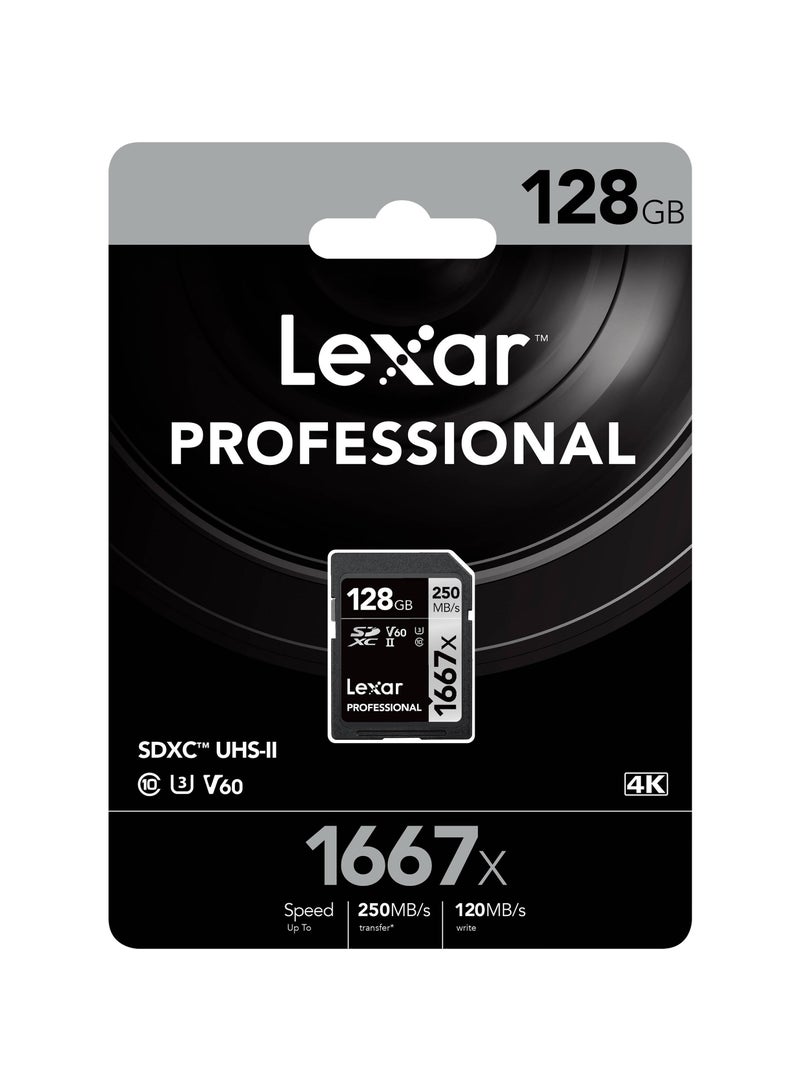 Lexar Lexar 128GB Professional 1667x UHS-II SDXC Memory Card with 10 years warranty - official distributor 128 GB  - Image 3