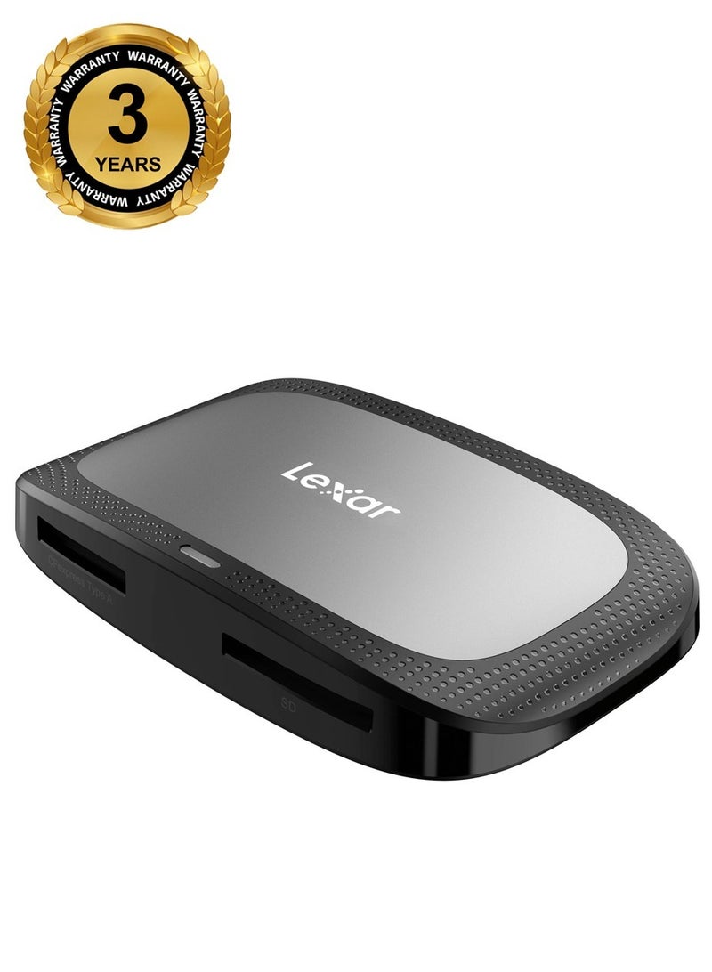 ليكسار قارئ بطاقات Lexar Professional ثنائي الفتحات USB 3.2 Gen 2 Type-C (CFexpress Type A، SD) - ضمان لمدة 3 سنوات - الموزع الرسمي 10 جيجابايت  - Image 1