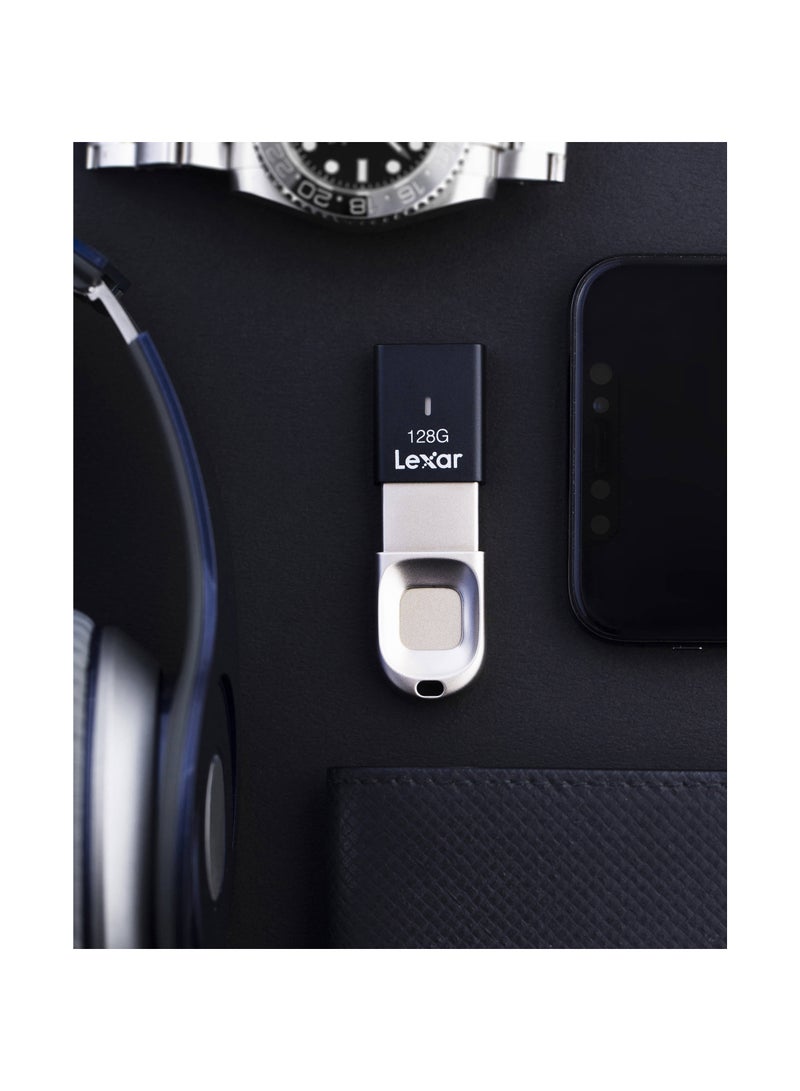 Lexar - Lexar Jumpdrive Fingerprint F35 USB 3.0 (128GB) - 3years warranty - official distributor 128 GB - Image 1