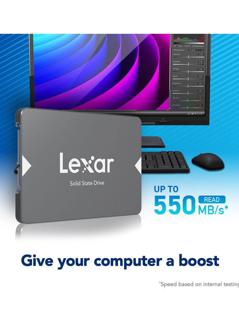 ليكسار Lexar 128GB NS100 SATA III 2.5" Internal SSD Lexar Lexar 2TB NS100 SATA III 2.5" Internal SSD - 3 years warranty - official distributor 128 GB  - Image 5