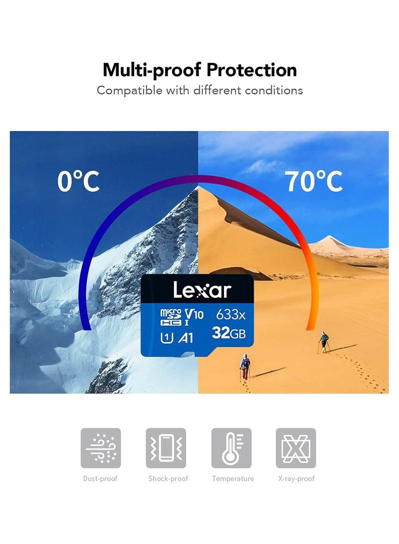 بطاقة ذاكرة Lexar microSDXC عالية الأداء 633x UHS-I بسعة 64 جيجابايت مع محول SD - ضمان لمدة 10 سنوات - موزع رسمي - pnsku/N70009817V/45/_/1696321894/106a0958-0ff5-43ee-b33d-ec5f2a2bf1db