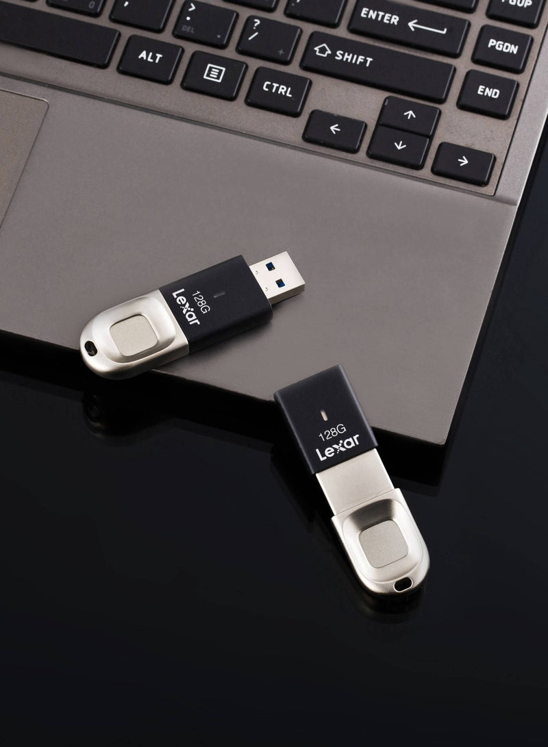 ليكسار ذاكرة Lexar Jumpdrive Fingerprint F35 USB 3.0 سعة 32 جيجابايت - ضمان 10 سنوات - موزع رسمي  - Image 3