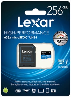 Lexar Lexar 256GB High-Performance 633x UHS-I microSDXC Memory Card with SD Adapter - 10 years warranty - official distributor 256 GB  - Image 4