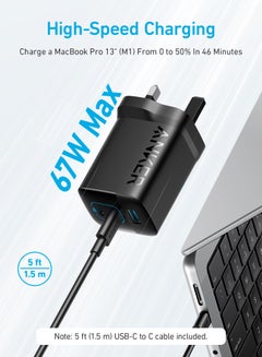 Anker 3-Port Wall Charger 67W Black  - Image 2