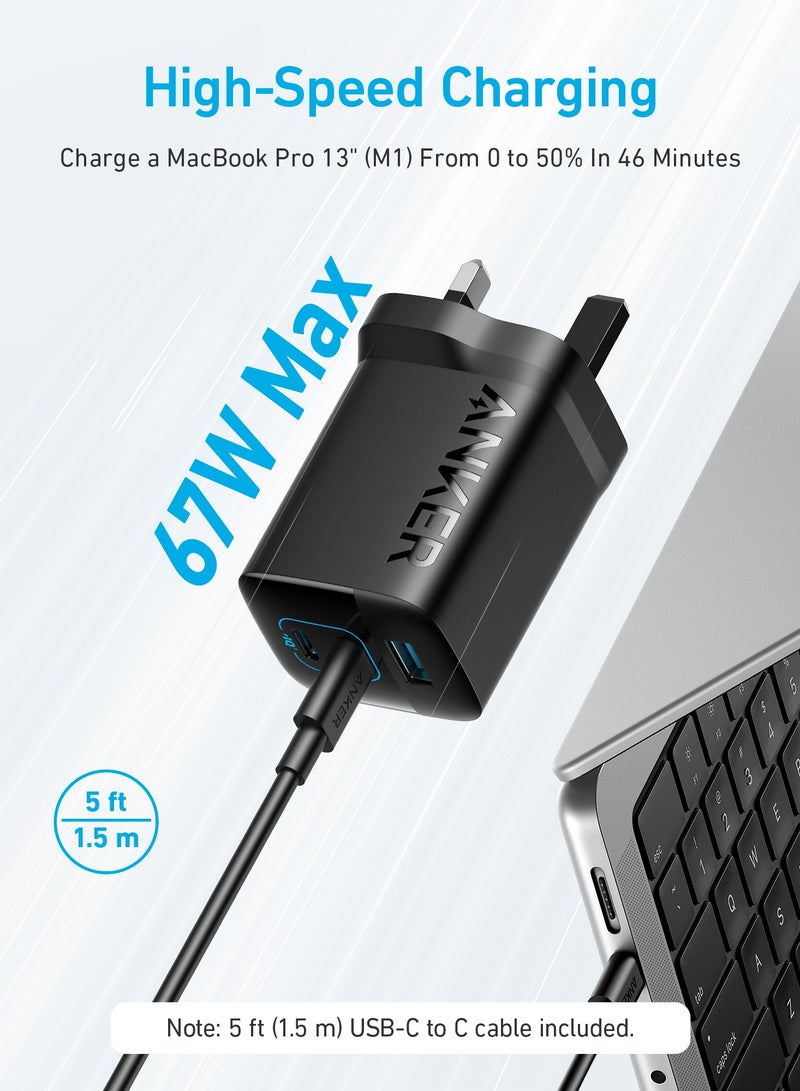 Anker 3-Port Wall Charger 67W Black  - Image 2