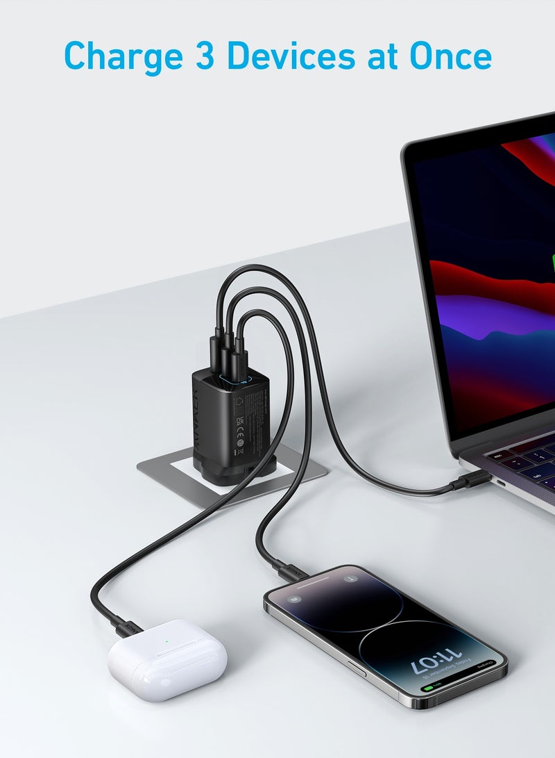 Anker 3-Port Wall Charger 67W Black  - Image 3