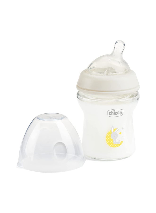 Chicco Natural Feeling Glass Bottle 150ml Slow Flow 0m+ Silicone, Neutral - Image 4