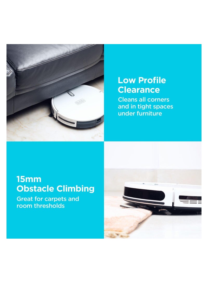 BLACK+DECKER - Robotic Vacuum Cleaner And Mop Alexa & Google Assistant Enabled 14.4 W BRVA425B10-B5 White - Image 1