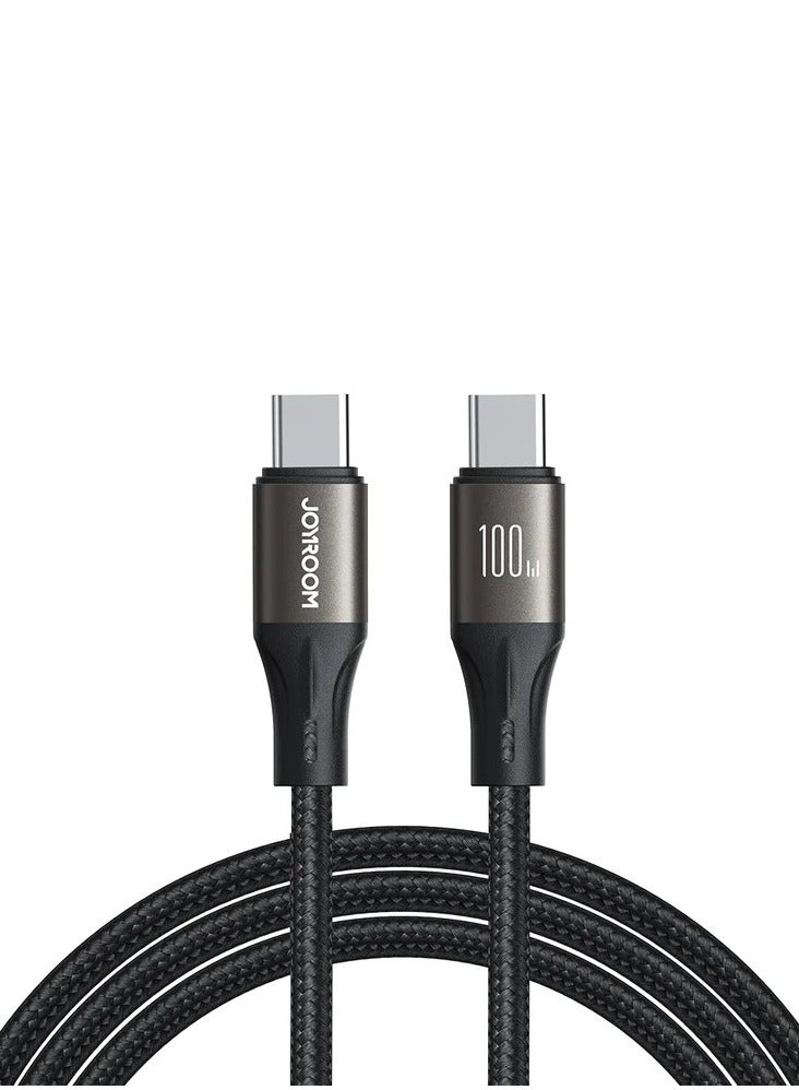 JOYROOM SA25-CC5 Light-Speed Series 100W Fast Charging Data Cable (Type-C to Type-C) 1.2m Black