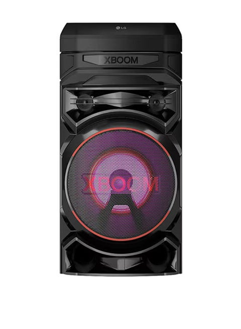XBOOM Party Speaker, Multi Color Lighting, Karaoke Feature, 1 Mic + 1 Guitar Input, Wireless Party Link, USB, Bluetooth Connection, XBOOM App - RNC5 Black
