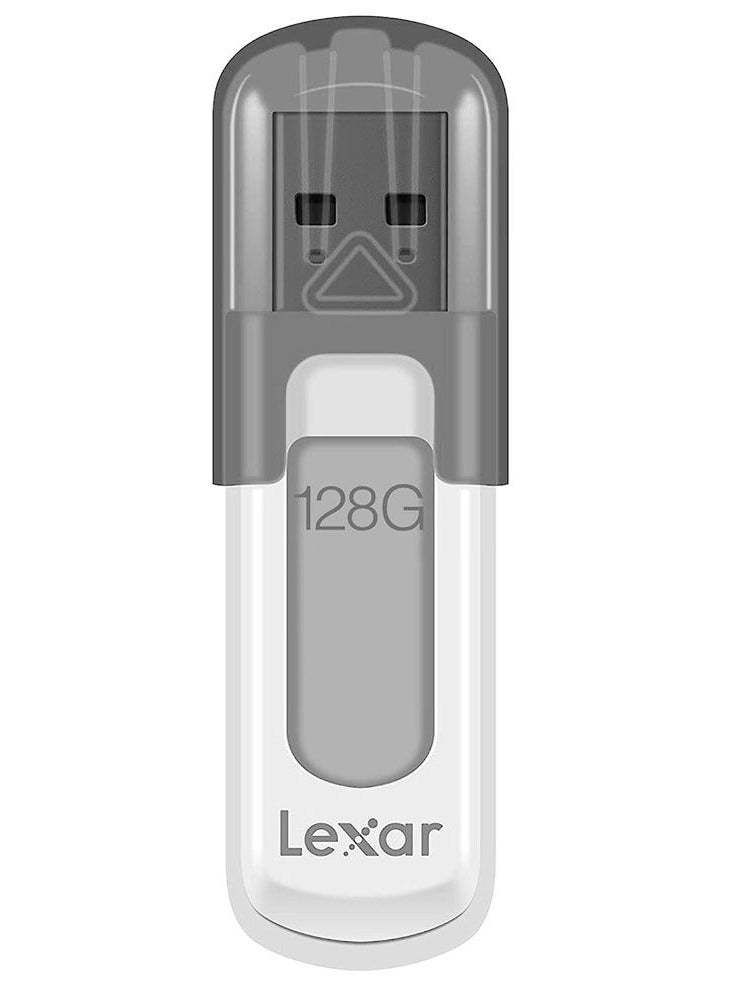 ليكسار محرك فلاش Lexar JumpDrive V100 USB 3.0 بسعة 128 جيجابايت - فضي - LJDV100-128ABGY - Image 1