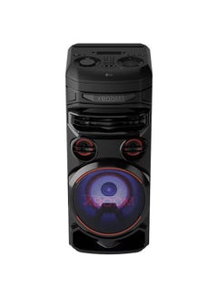 LG XBOOM Party Speaker, Multi Color Lighting, Karaoke Feature, 1 Mic + 1 Guitar Input, Wireless Party Link, USB, Bluetooth Connection, XBOOM App - RNC7 Black  - Image 2