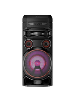 LG XBOOM Party Speaker, Multi Color Lighting, Karaoke Feature, 1 Mic + 1 Guitar Input, Wireless Party Link, USB, Bluetooth Connection, XBOOM App - RNC7 Black  - Image 1