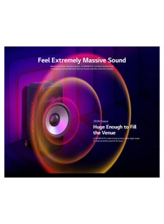 LG XBOOM PARTY SPEAKER, PARTY SPEAKER - TELESCOPIC HANDLE & WHEELS, BLUETOOTH, 20HRS BATTERY, IPX4, SOUND BOOST - XL7S Black  - Image 4