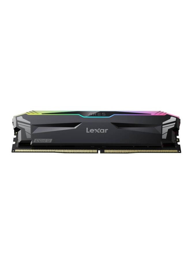 Lexar - Lexar ARES RGB DDR5-6400 Desktop Memory 32GB Kit, RGB lighting control, 32GB Kit (16GBx2),  6400MT/s1(XMP 3.0),, JEDEC & Intel XMP 3.0 - Image 1