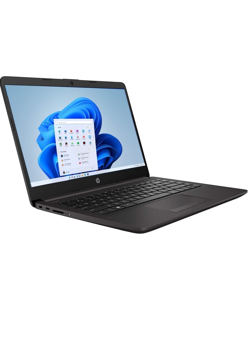 HP - 240 G8 Notebook 14-Inch Anti-Glare FHD Display, Core i5-1035G1 Processor/12GB RAM/512GB SSD/Spill and Pick Resistant Keyboard/Intel Graphics/Windows 11 With (Upgraded Version) Laptop Bag + Wireless Mouse + Headphones English/Arabic Black - Image 1