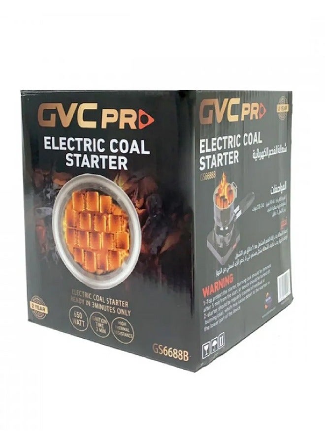 gvc pro - Charcoal Lighter, Stainless Steel, 220-240 Volts GS6688B Black - Image 1