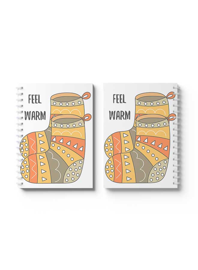 لوحة دفتر ملاحظات حلزوني أحذية دافئة رسم - Image 3