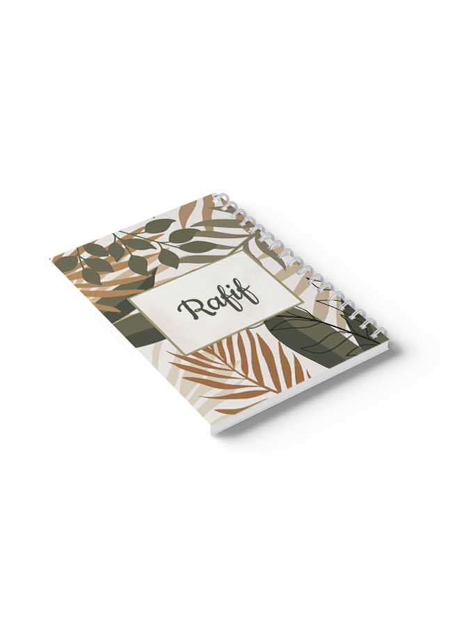 LOWHA Spiral Notebook English Name Rafif Brown/Grey/Black - Image 4
