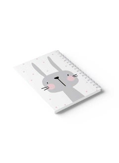 LOWHA Spiral Notebook Rabbit Cartoon & Dots White/Black/Pink  - Image 4