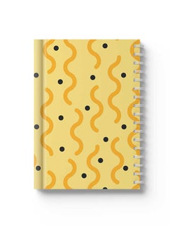 Spiral Notebook Memphis Abstract Shapes Art3 Yellow/Black