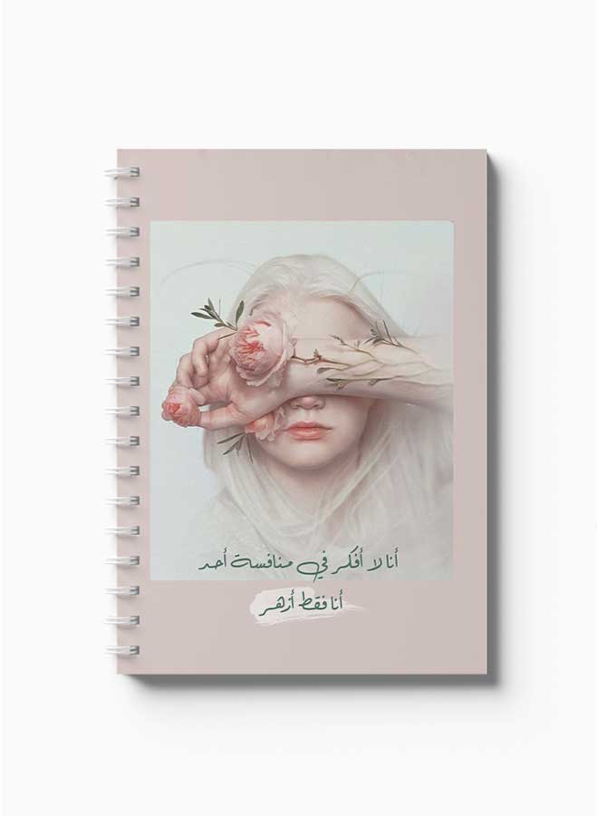 LOWHA Spiral Notebook Painted Girl Pink/Off White - Image 2