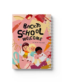 LOWHA Spiral Notebook Back To School Kids Drawing2 Red/Blue/Yellow/Black/Pink  - Image 1