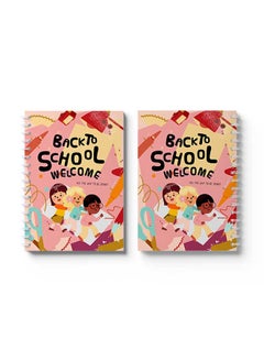 LOWHA Spiral Notebook Back To School Kids Drawing2 Red/Blue/Yellow/Black/Pink  - Image 3