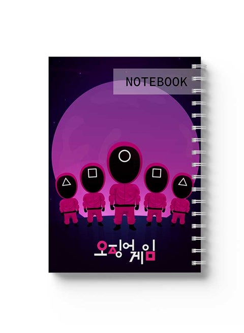 Spiral Notebook Squid Game Notebook Cover Blue/Pink/Black