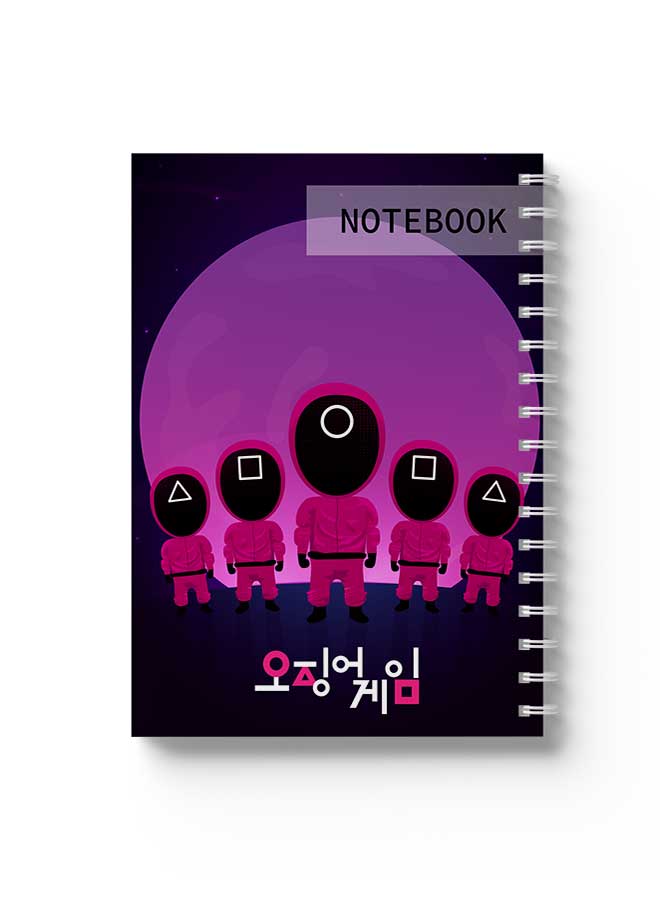 LOWHA - Spiral Notebook Squid Game Notebook Cover Blue/Pink/Black - Image 1