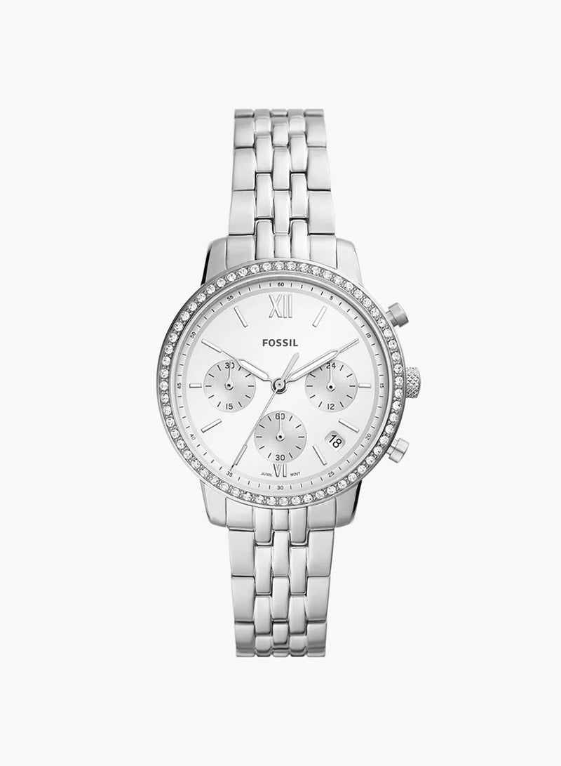 FOSSIL - Women's Chronograph Round Shape Stainless Steel Wrist Watch ES5217 - 36 Mm - Image 1