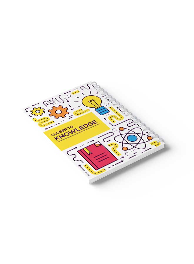 LOWHA Spiral Notebook Closer To Knowledge Art White/Yellow/Blue/Red - Image 4
