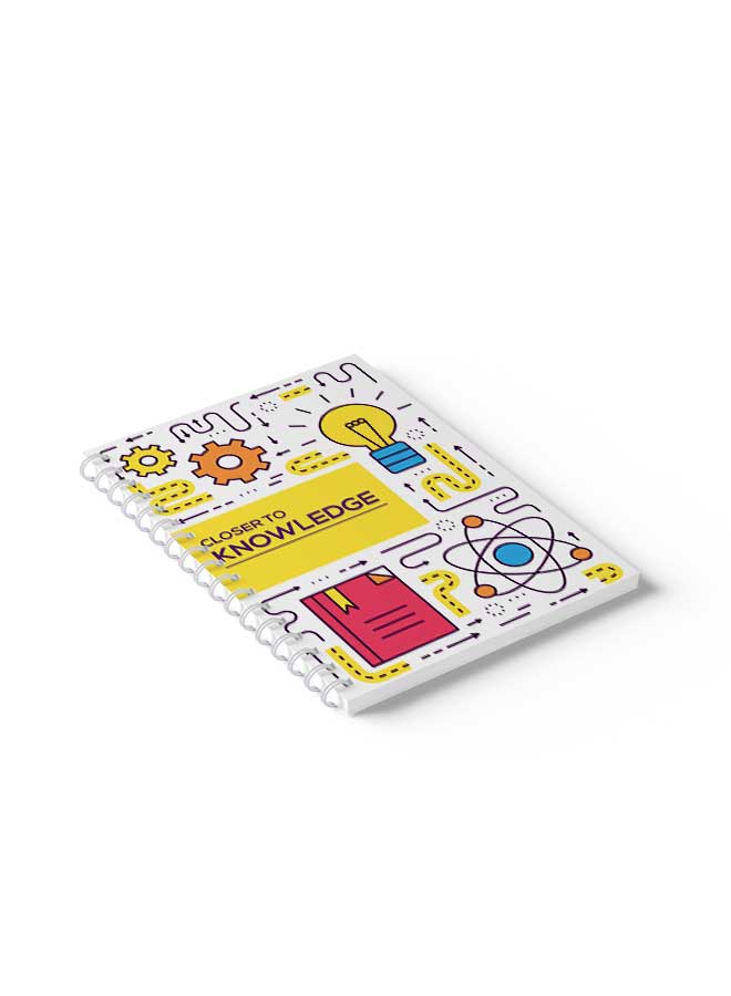 LOWHA Spiral Notebook Closer To Knowledge Art White/Yellow/Blue/Red - Image 5