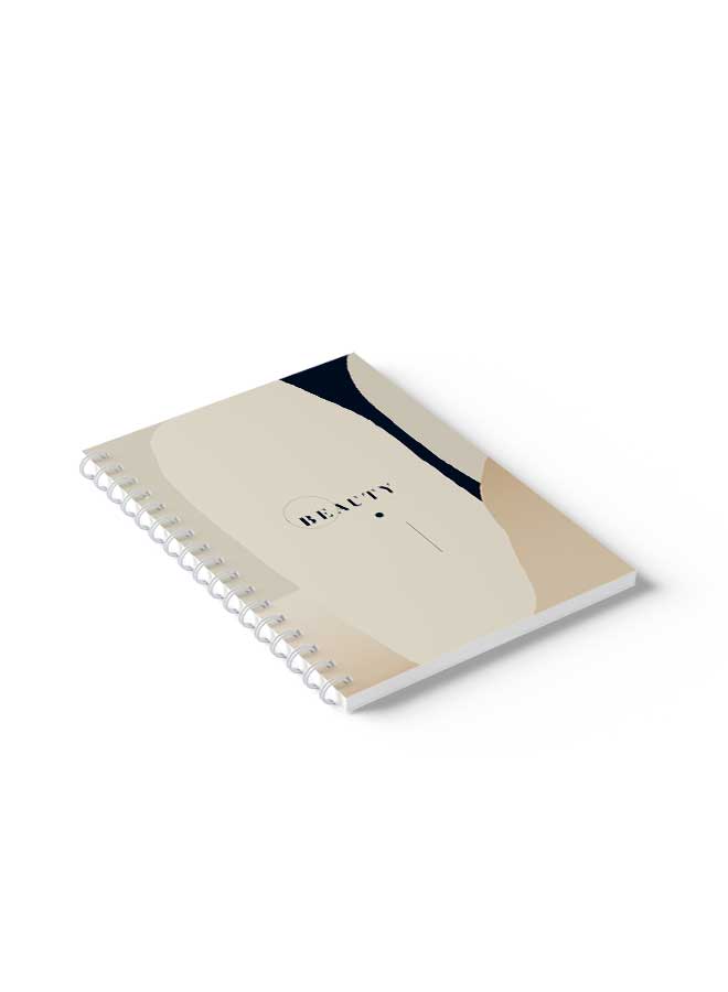 LOWHA Spiral Notebook Aesthetic Bg Beauty4 Beige/Blue/Brown - Image 5