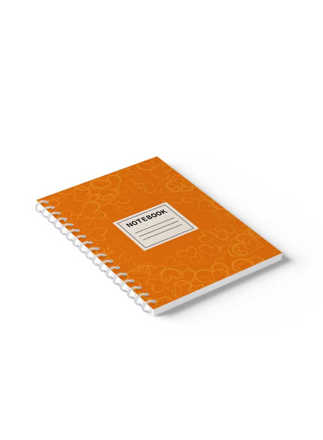 LOWHA Spiral Notebook Yellow Hearts Pattern Nb Orange/White/Black - Image 5