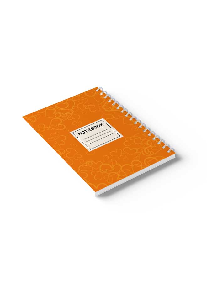LOWHA Spiral Notebook Yellow Hearts Pattern Nb Orange/White/Black - Image 4